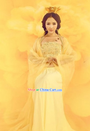 Sexy Guzhuang Gold Dance Costumes Complete Set