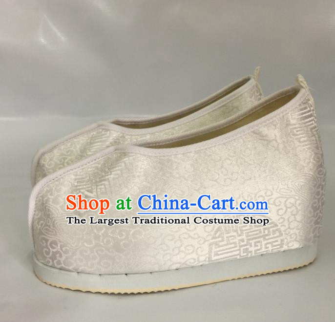 Traditional Chinese Shoes Ancient Princess Shoes Hanfu Wedding Shoes Opera White Shoes for Women