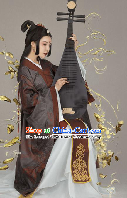 Chinese Ancient Court Queen Hanfu Dress Han Dynasty Imperial Empress Historical Costume for Women