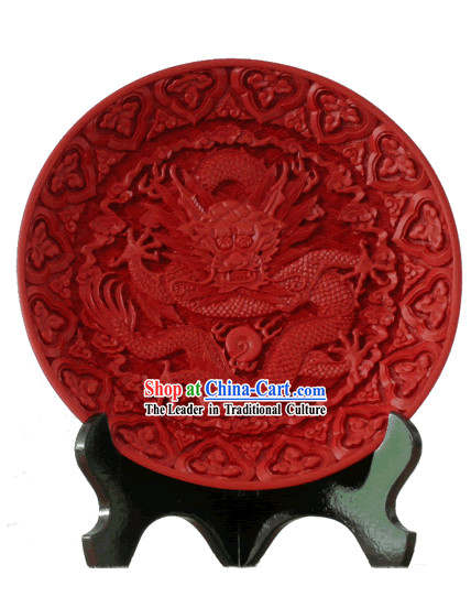 Chinese Palace Lacquer Works-Dragon Plate