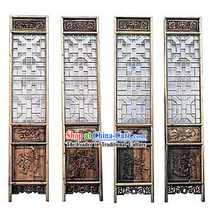 Noble Padauk Antique Style Folding Screen