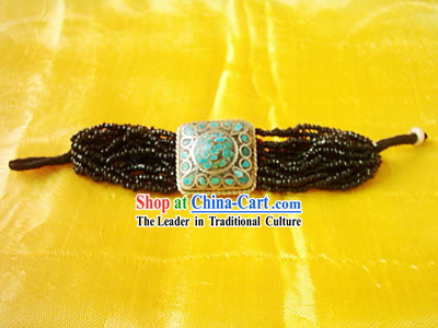 Tibet Natural Coral Song Stone Hand Chain 3