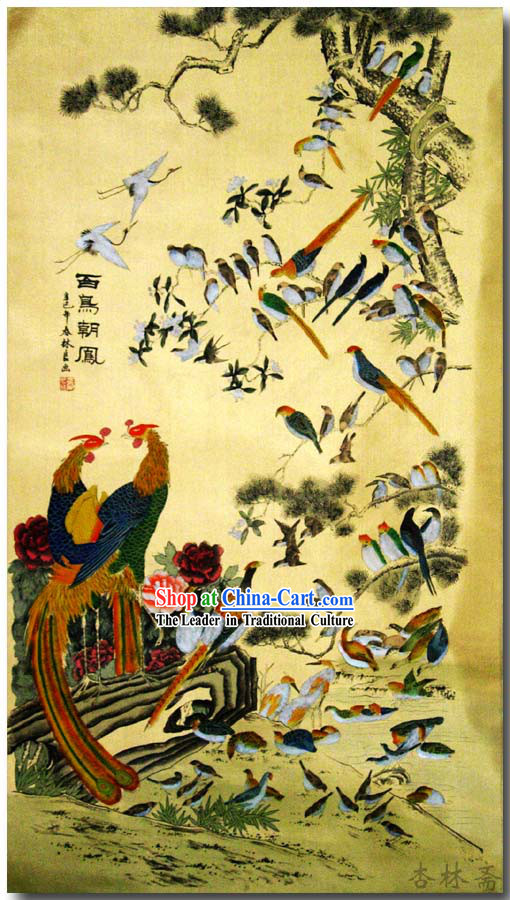 Chinese Classic Traditional Painting by Zhang Chunlin-Hundreds of Birds
