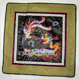 Chinese Classic Hand Made Embroidery Flake-Dragon and Phoenix