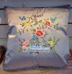 Chinese Palace Flower Silk Cushion