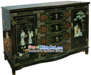 Chinese Palace Lacquer Ware Cabinet-Ancient Stories