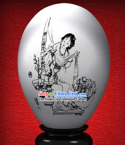 Chinese Wonder Hand Painted Colorful Egg-Xi Ren The Dream of Red Chamber