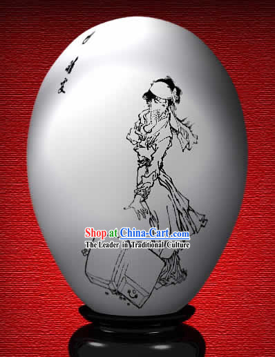 Chinese Wonder Hand Painted Colorful Egg-Qing Wen of The Dream of Red Chamber