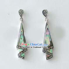 Qingdao Silver Abalone Shellfish Earrings