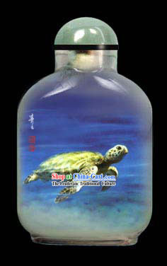 Snuff Bottles With Inside Painting Chinese Animal Series-Turtle