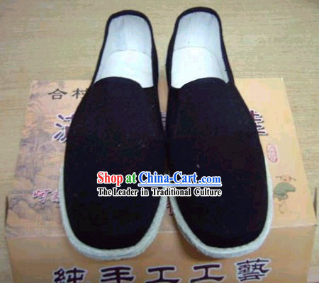 Chinese Hand Made Folk Black Shoes