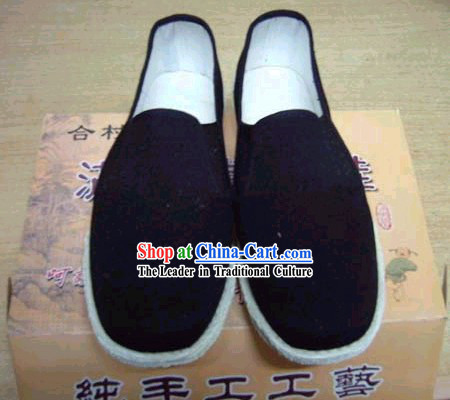 Chinese Hand Made Folk Black Shoes