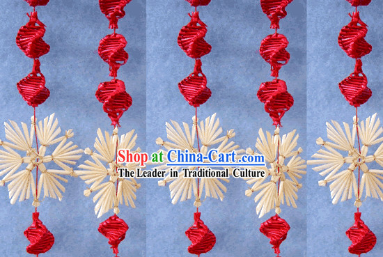 Chinese Hand Made Folk Wheat Stalk Curtain