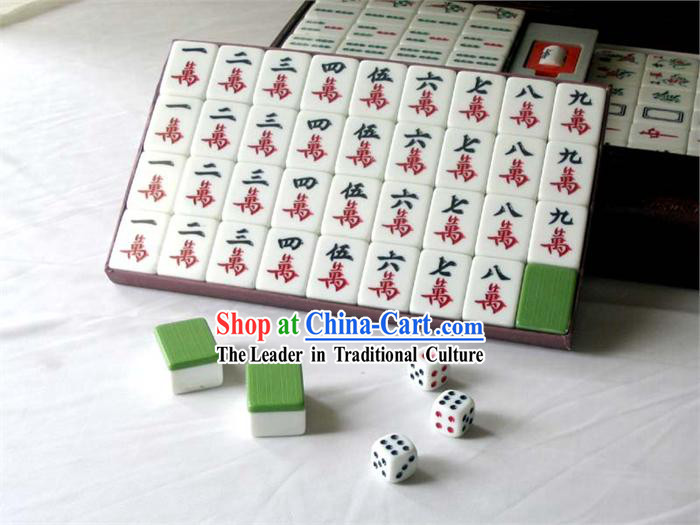 Chinese Taiwan Bamboo Mahjong Set_144 pieces_