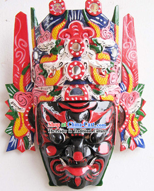 Chinese Traditional Woodcarving Collectible-Ancient Folk Drama Man Mask