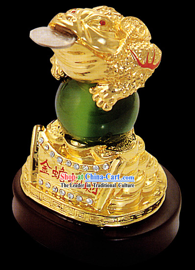 Chinese Classic Gold Toad Bringing Treasures and Fortunes