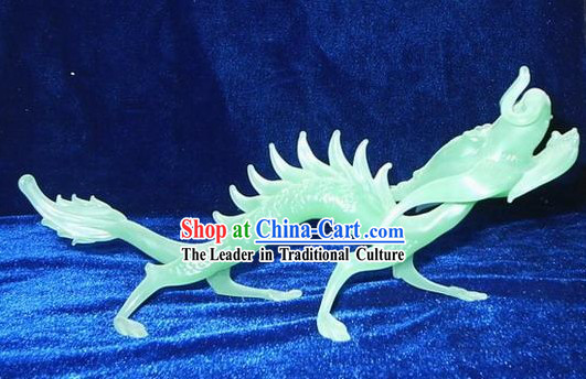 Chinese Classic Coloured Glaze Works-Lucky Green Dragon