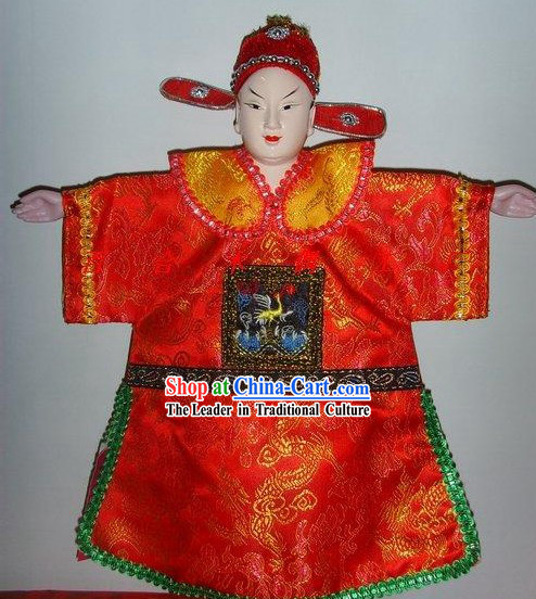 Chinese Classic Hand Puppet-Handsome Bridegroom in Traditional Wedding Costumes