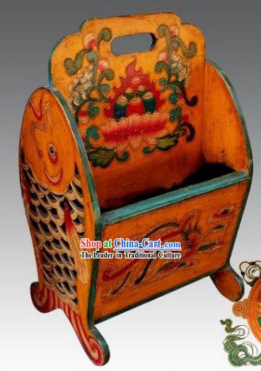 Chinese Classic Yellow Phoenix Newspaper Box