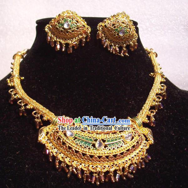 Indian Fashion Jewelry Suit-Golden World