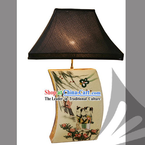 Chinese Classic Hand Made Ceramics Lamp-Joy of Children