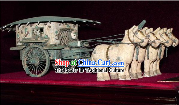 Chinese Terra Cotta Warriors Statue Artwork Set_two pieces_