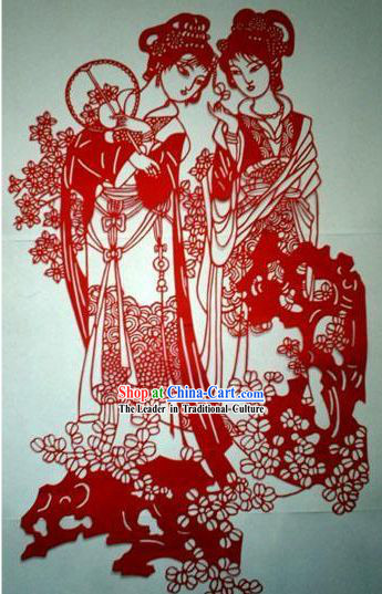 Chinese Large Paper Cuts Classics-The Portrait of Ladies in Palace