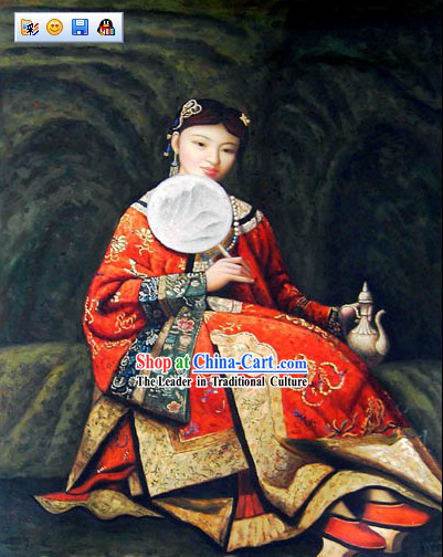 Chinese Oil Painting - Qing Dynasty Princess