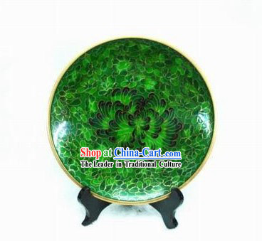 Chinese Stunning Cloisonne Chrysanthemum Plate