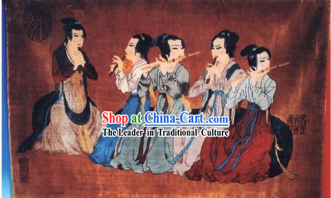 Art Decoration Chinese Hand Made Thick Silk Arras_Tapestry_Rug _150x120cm_