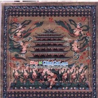 Art Decoration Chinese Hand Made Thick Silk Arras_Tapestry _150_94cm_