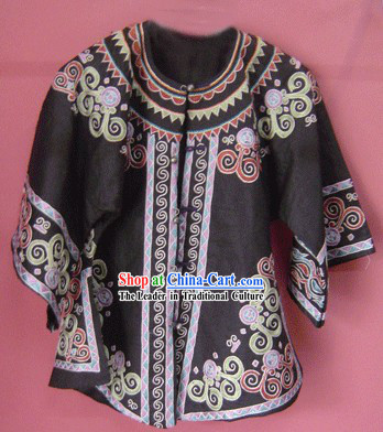 Stunning Miao Minority Silk Thread Hand Embroidery Jacket for Woman