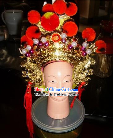 Chinese Ancient Puppet General Helmet for Performance