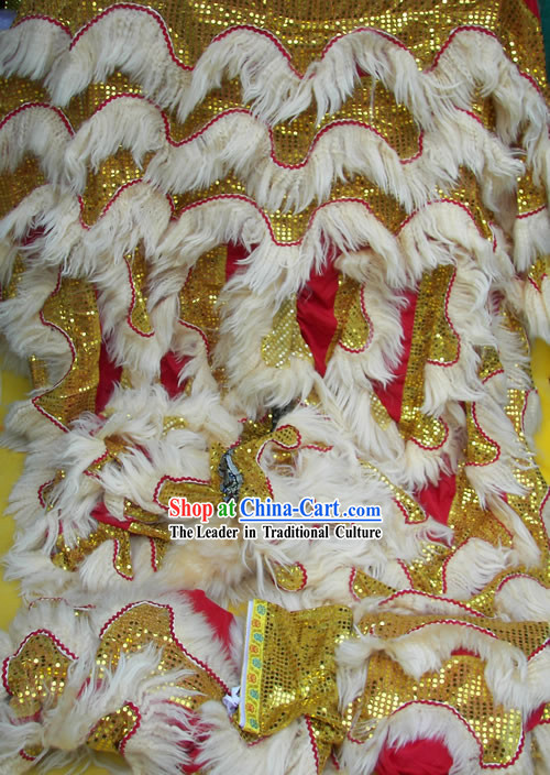 Natural Long Wool Lion Dance Body Costumes Pants Claws