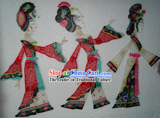 Traditional Chinese Hand Carved Shadow Play - Ancient Beauties _3 sets_
