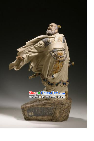 Chinese Classic Shiwan Ceramics Statue Arts Collection - Cao Cao