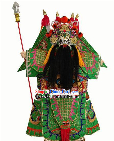 Chinese Classic Original Hand Puppet Handicraft - Green General