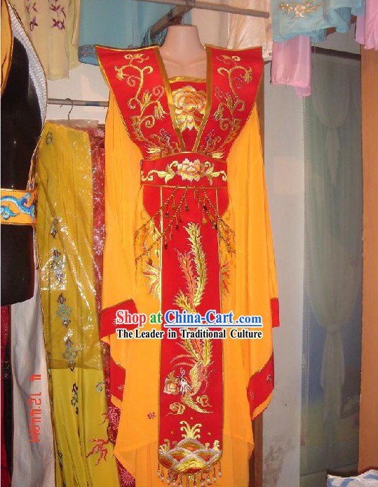 Chinese Ancient Embroidered Phoenix Empress Costumes Complete Set