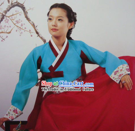 Korean Traditional Huang Zhenyi Dress Hanbok for Women