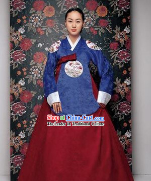 Korean Traditional Handmade Hanbok for Women _blue_