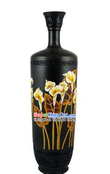 Chinese Traditional Longshan Black Pottery - Calla