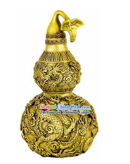 Kai Guang Feng Shui Chinese Golding Dragon Bottle Gourd _good for old and young_
