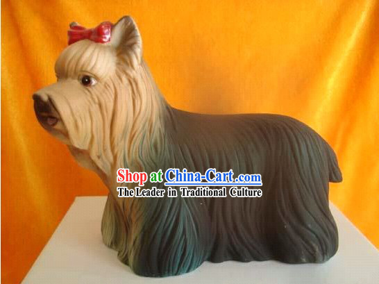 Chinese Classic Jing De Zhen Ceramic Dog Statue