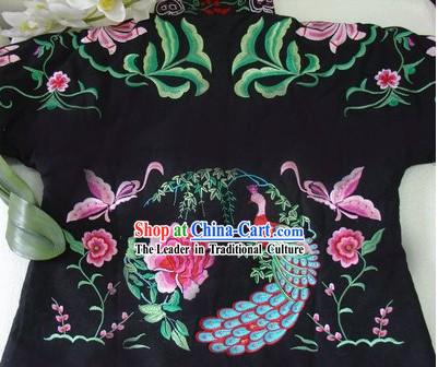 Supreme Chinese Traditional Hands Embroidered Phoenix Warm Cotton Jacket