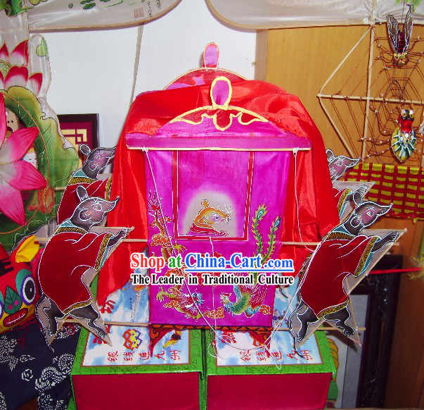 Chinese Traditional Weifang Hand Painted and Made Kite - Mouse Wedding