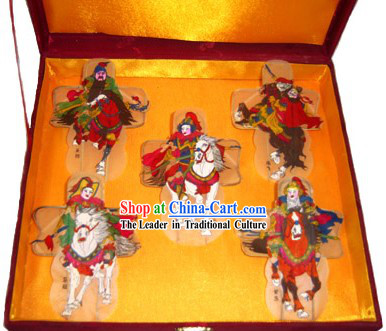 Chinese Classical Hand Painted and Made 5 Kite - Five Generals