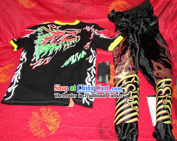 Professional Luminous Dragon Dance Costumes, Pants, Leg Coverings for Dancer _black_