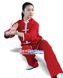Chinese Traditional Silk and Cotton Kung Fu Uniform for Women