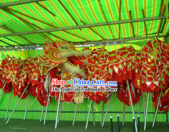 Supreme Traditional Large Dragon Dance Equipments Complete Set