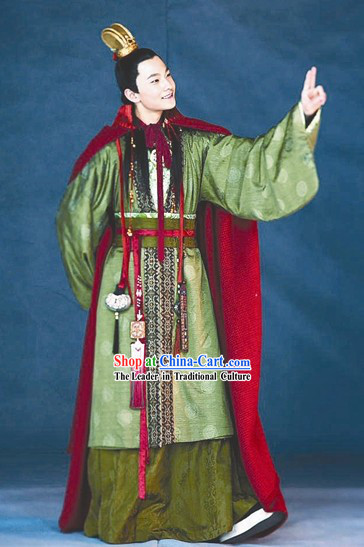 Chinese Classic Jia Baoyu Costumes and Hat